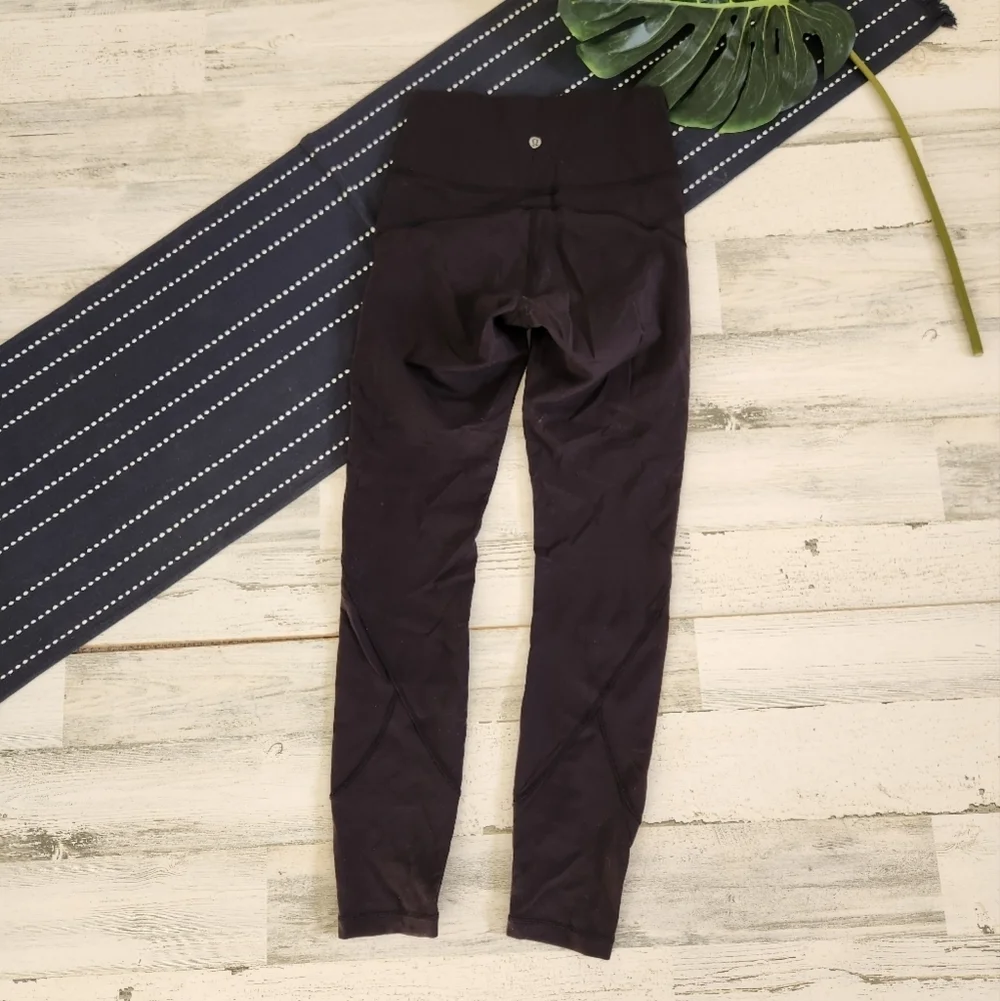 Lululemon In Movement 7/8 Tight Leggings Everlux Black Size 4